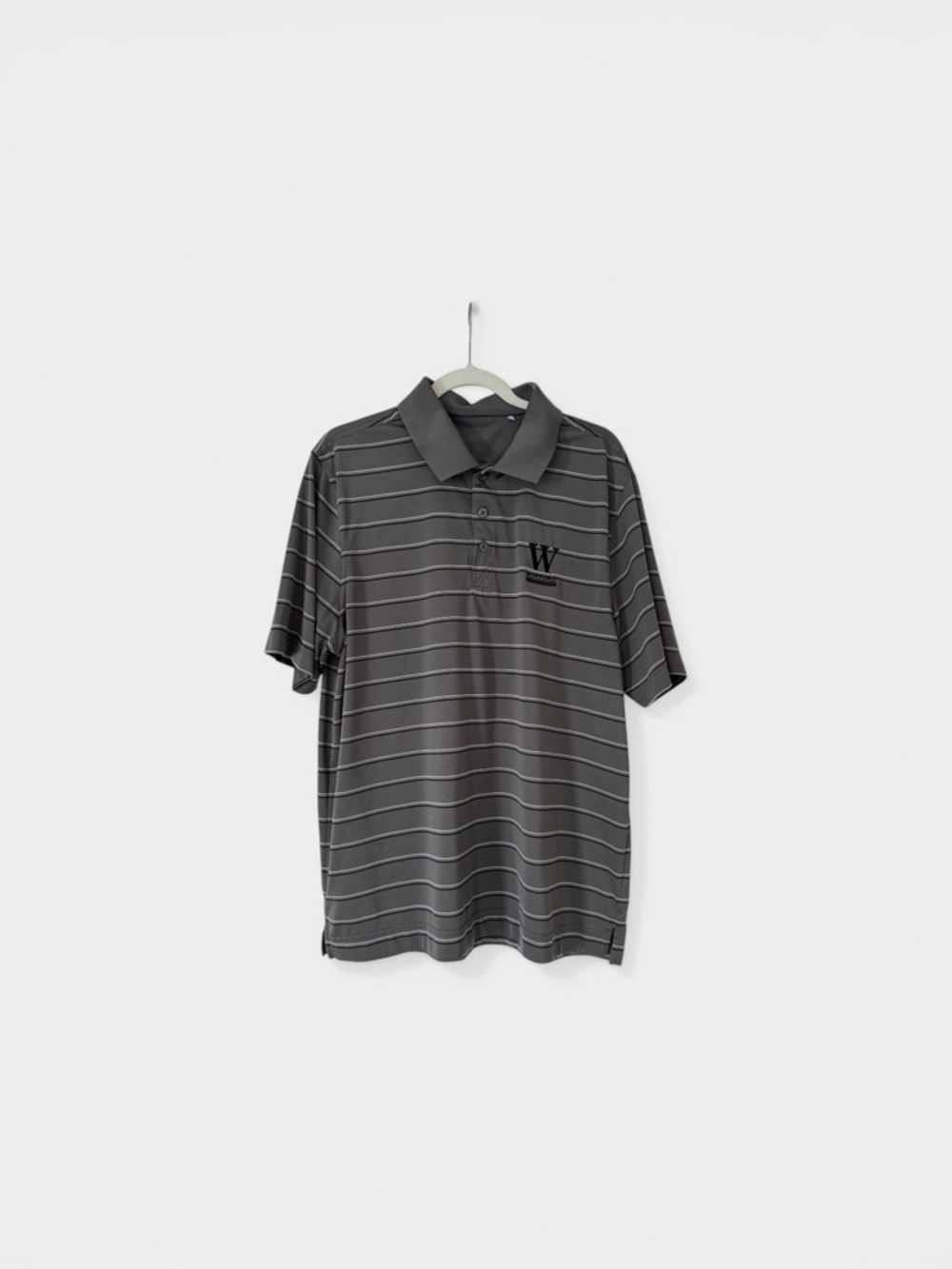Cutter & Buck Charcoal Grey Striped Polo